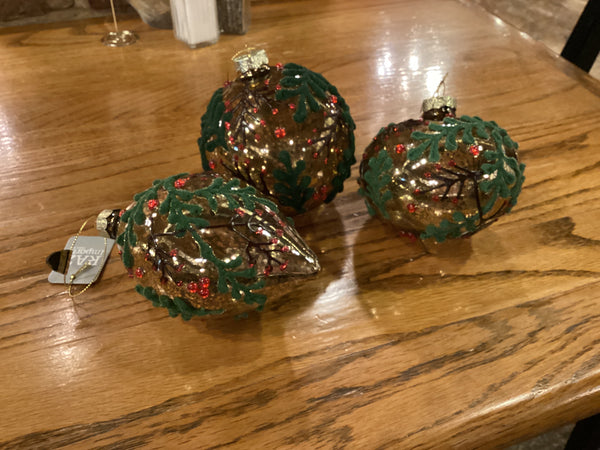 4" Holly Berry Ornament
