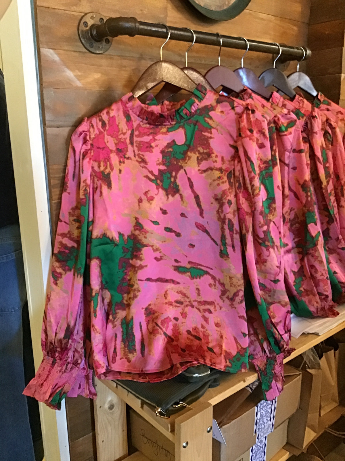 Flamingo Vintage Peasant Top