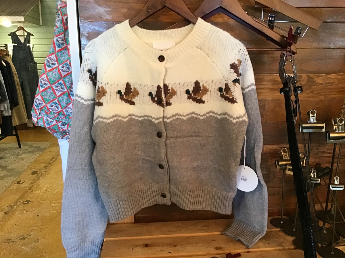 Duck Print Cardigan