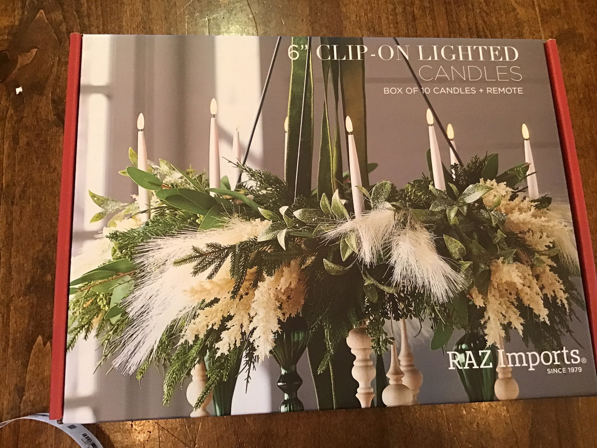 6 Clip on Lighted Candles w Remote