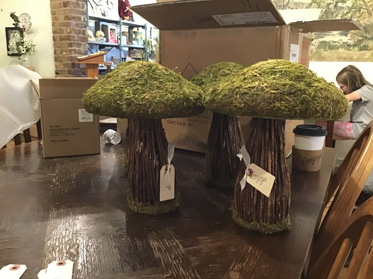 12" Moss/Twig Mushroom