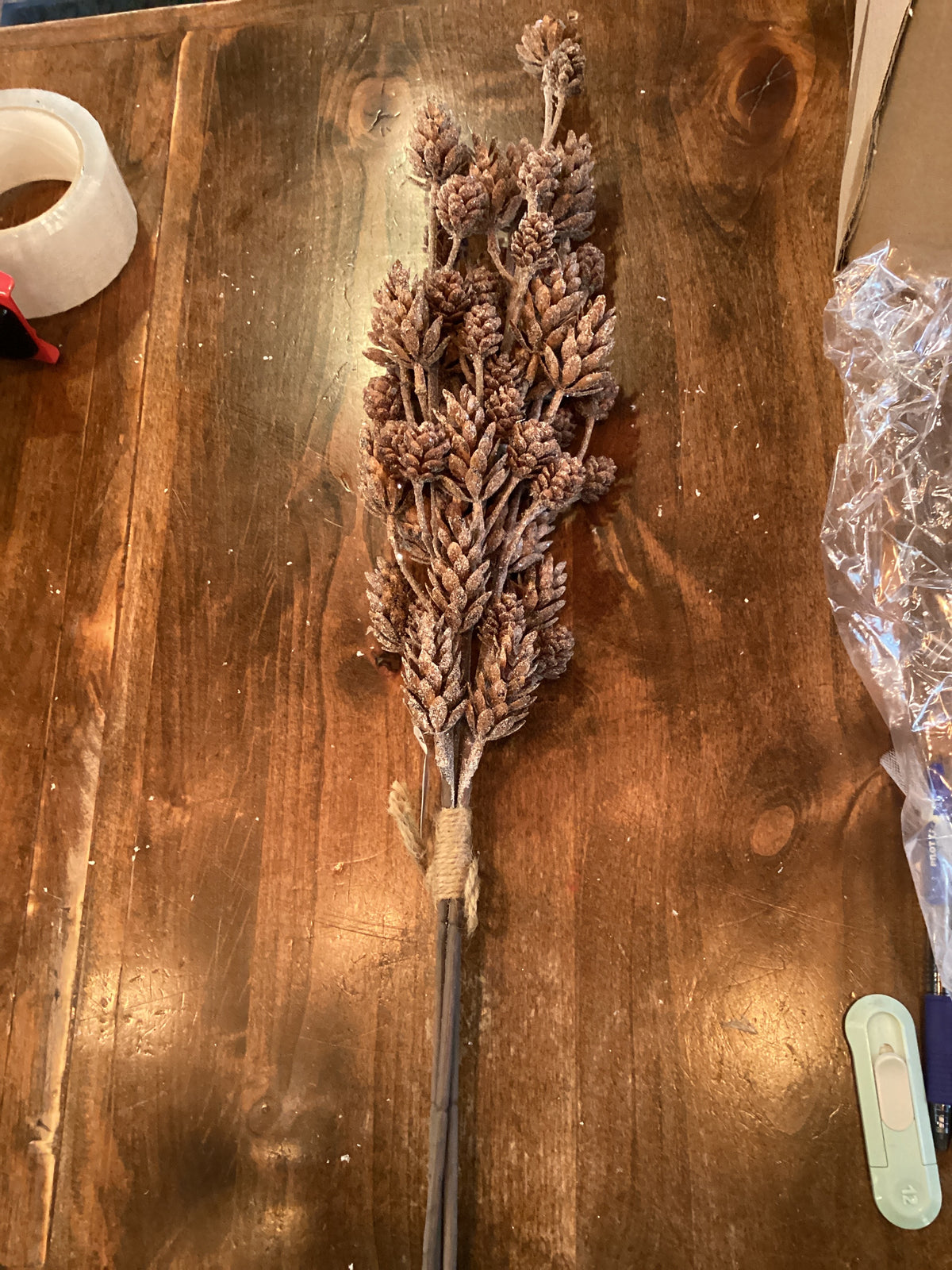 23" PL Mini Frosty Pine Cone Bundle