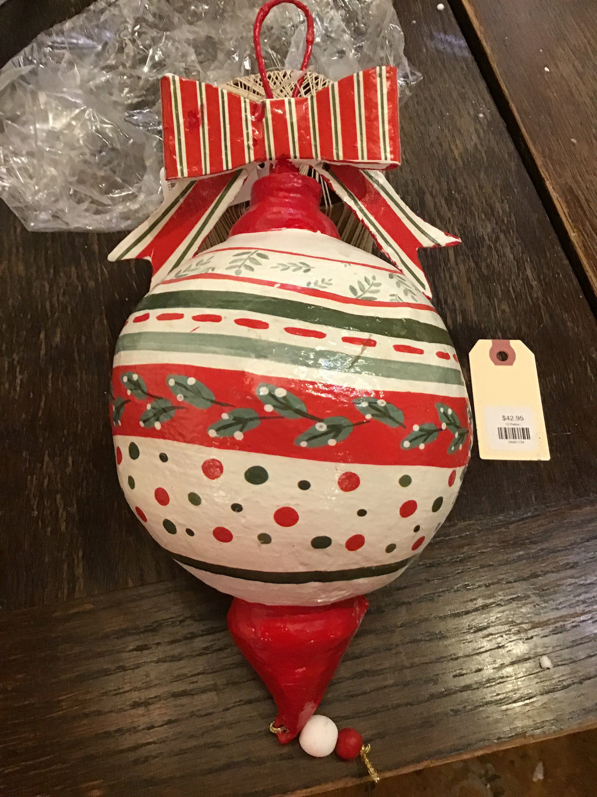 12 Pattern Christmas Paper Mache Ornament