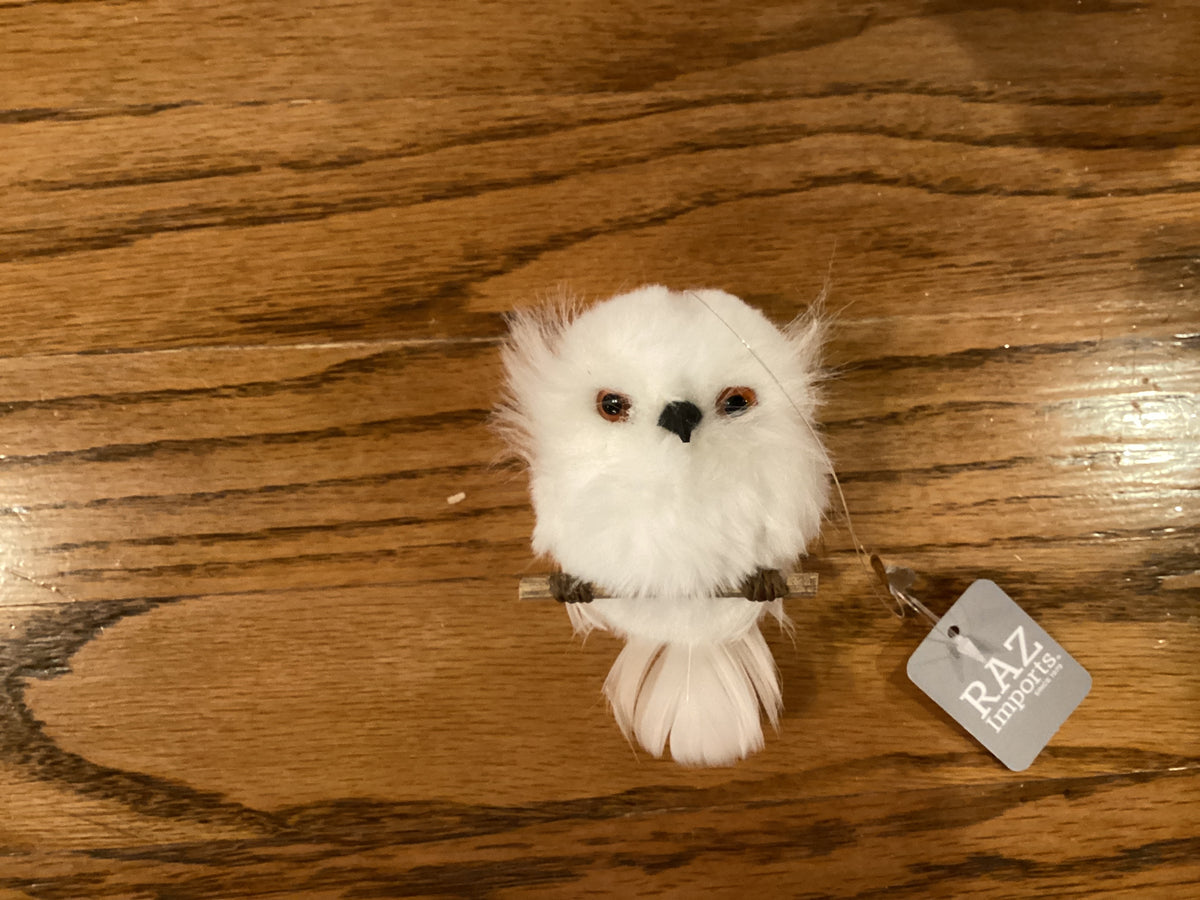 4" White Owl Ornament