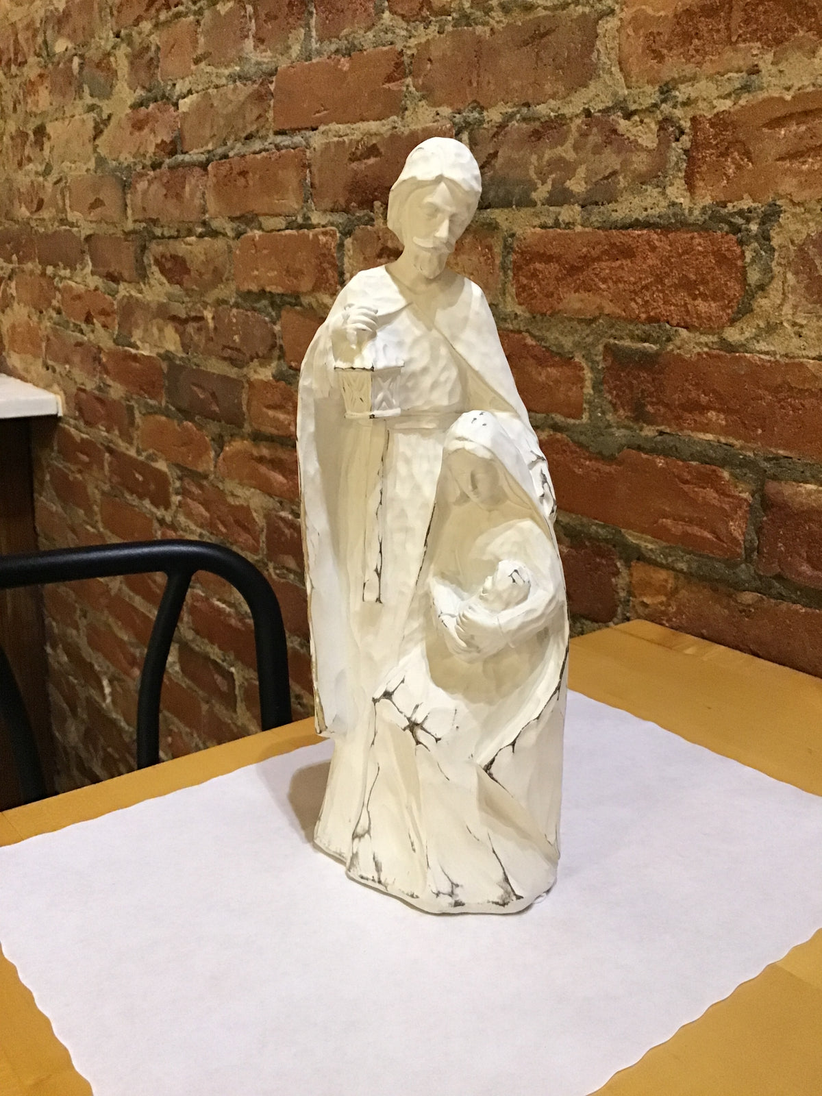 11.25 Distressed White Holy Family