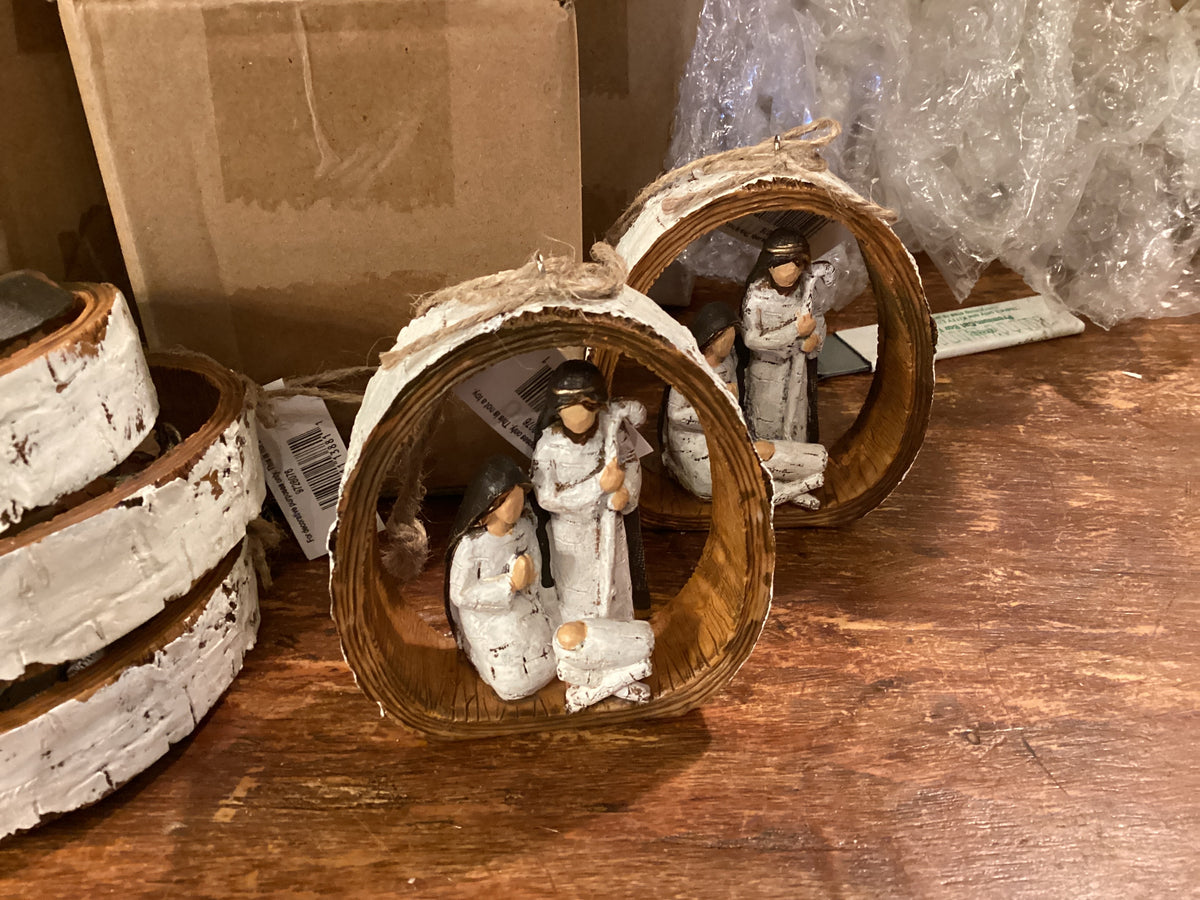 Holy Family Inside Birch Bark