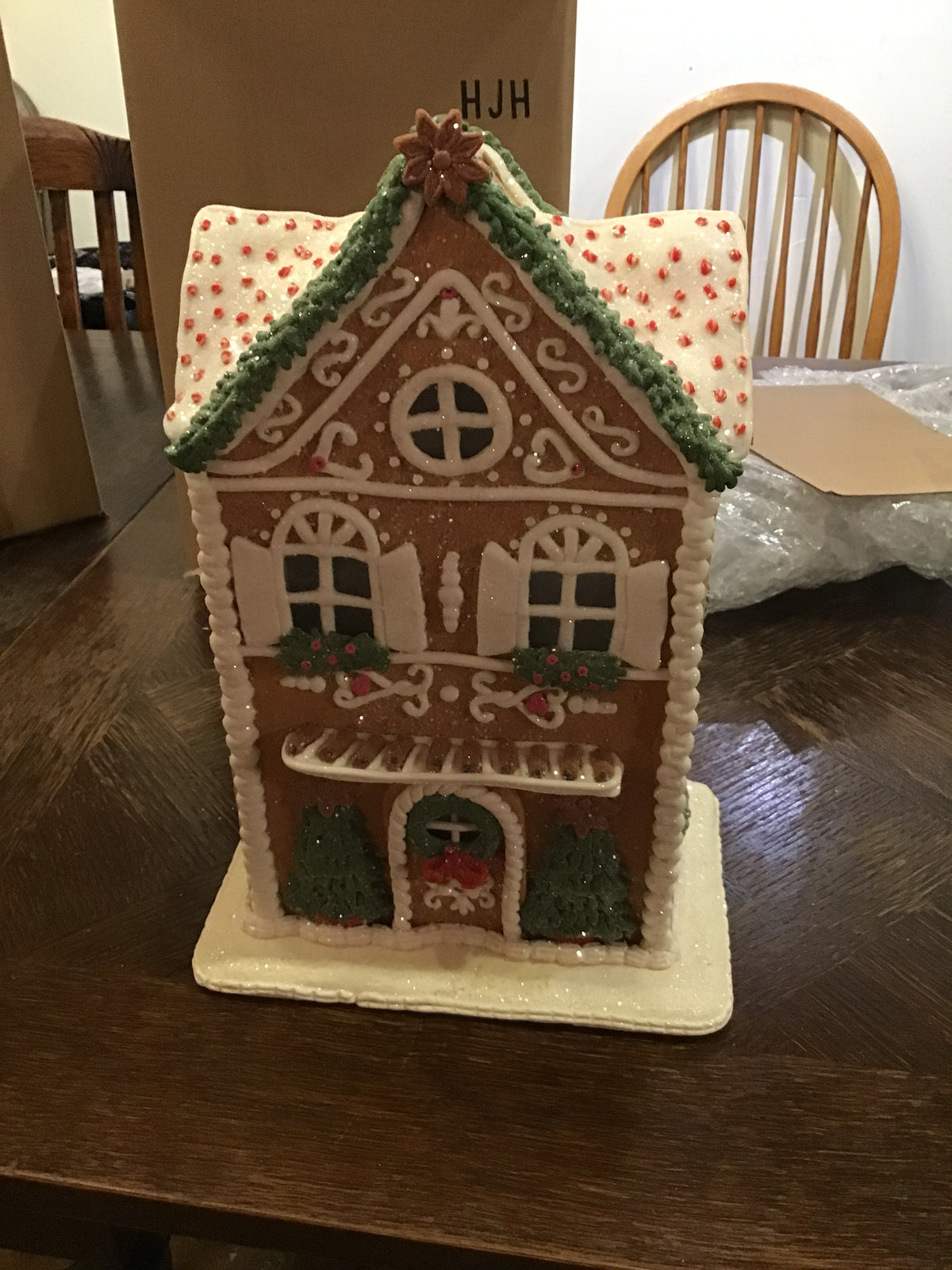 13 Lighted Gingerbread House w Trees