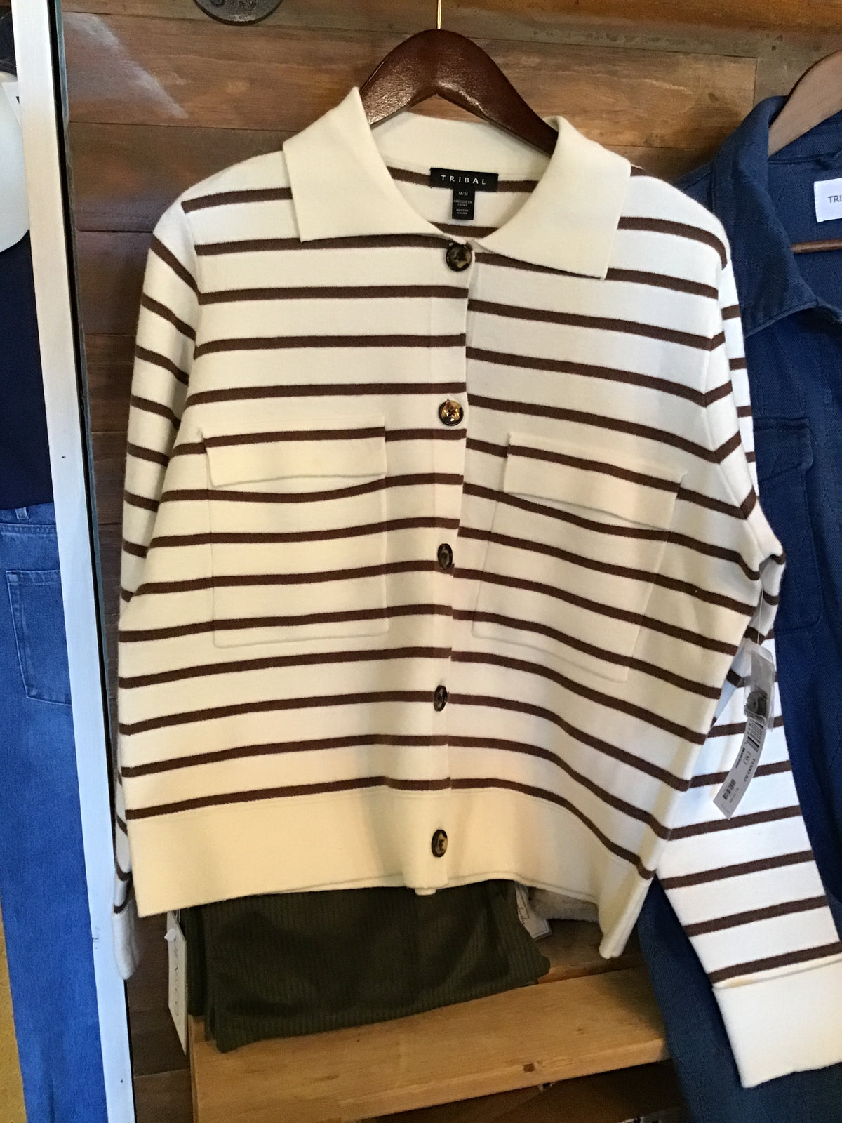 Moonstone Cardigan with Collar and Pockets