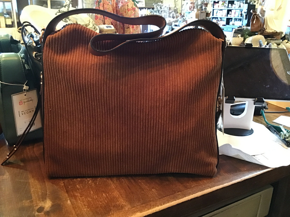 Michaela Brown Suede Handbag
