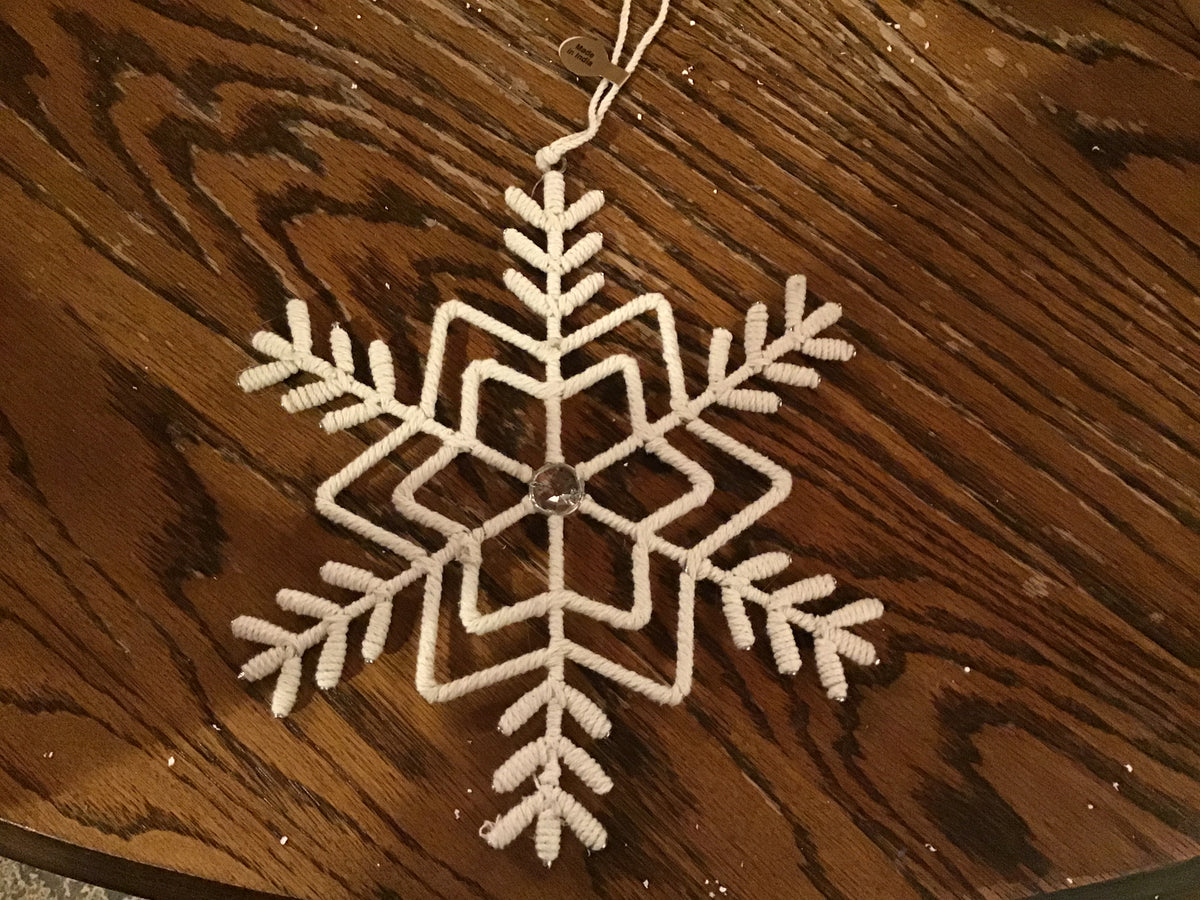 8.5 Wrapped Snowflake Ornament