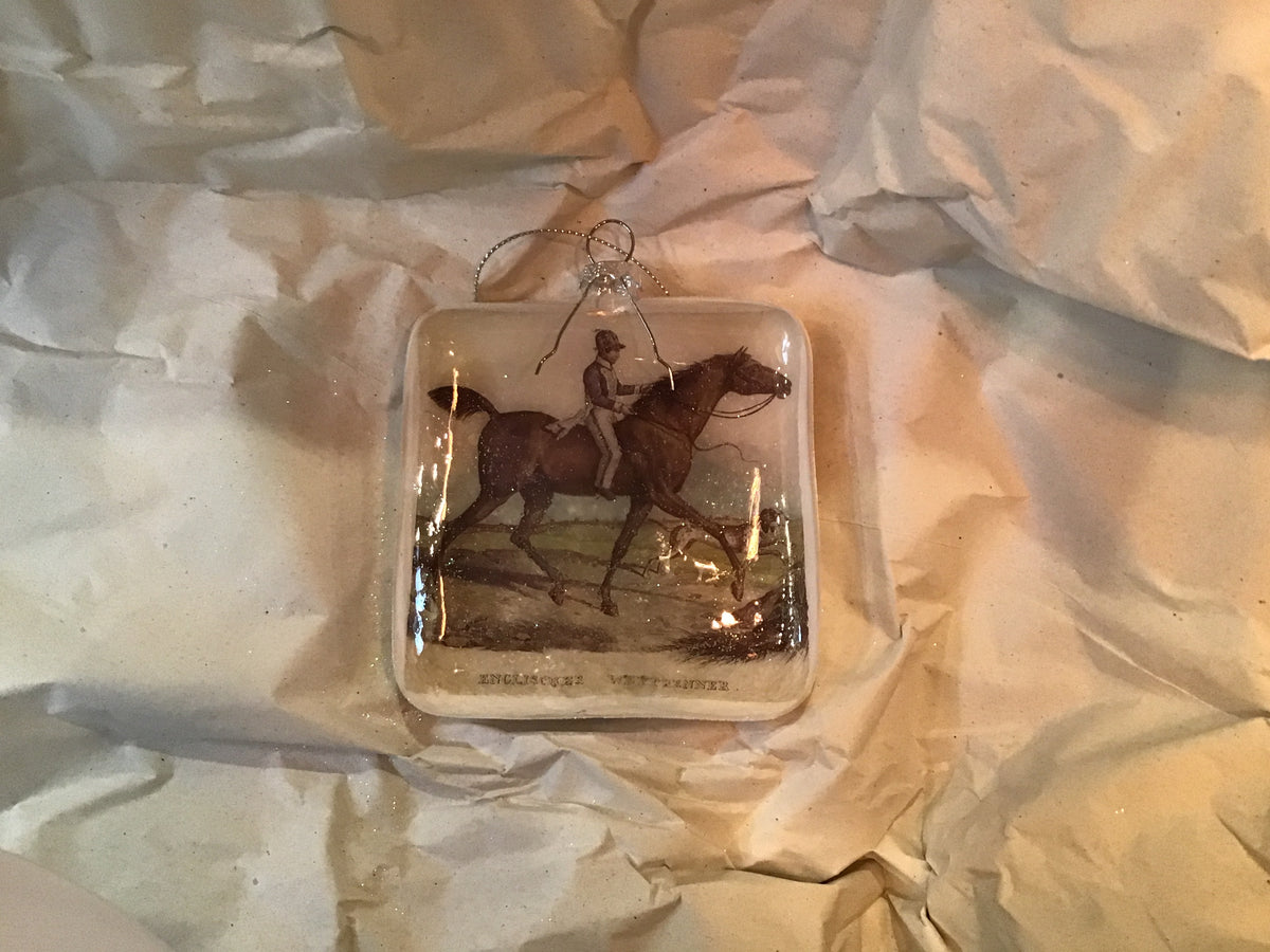 Equestrian Glass Ornament, 2 Styles