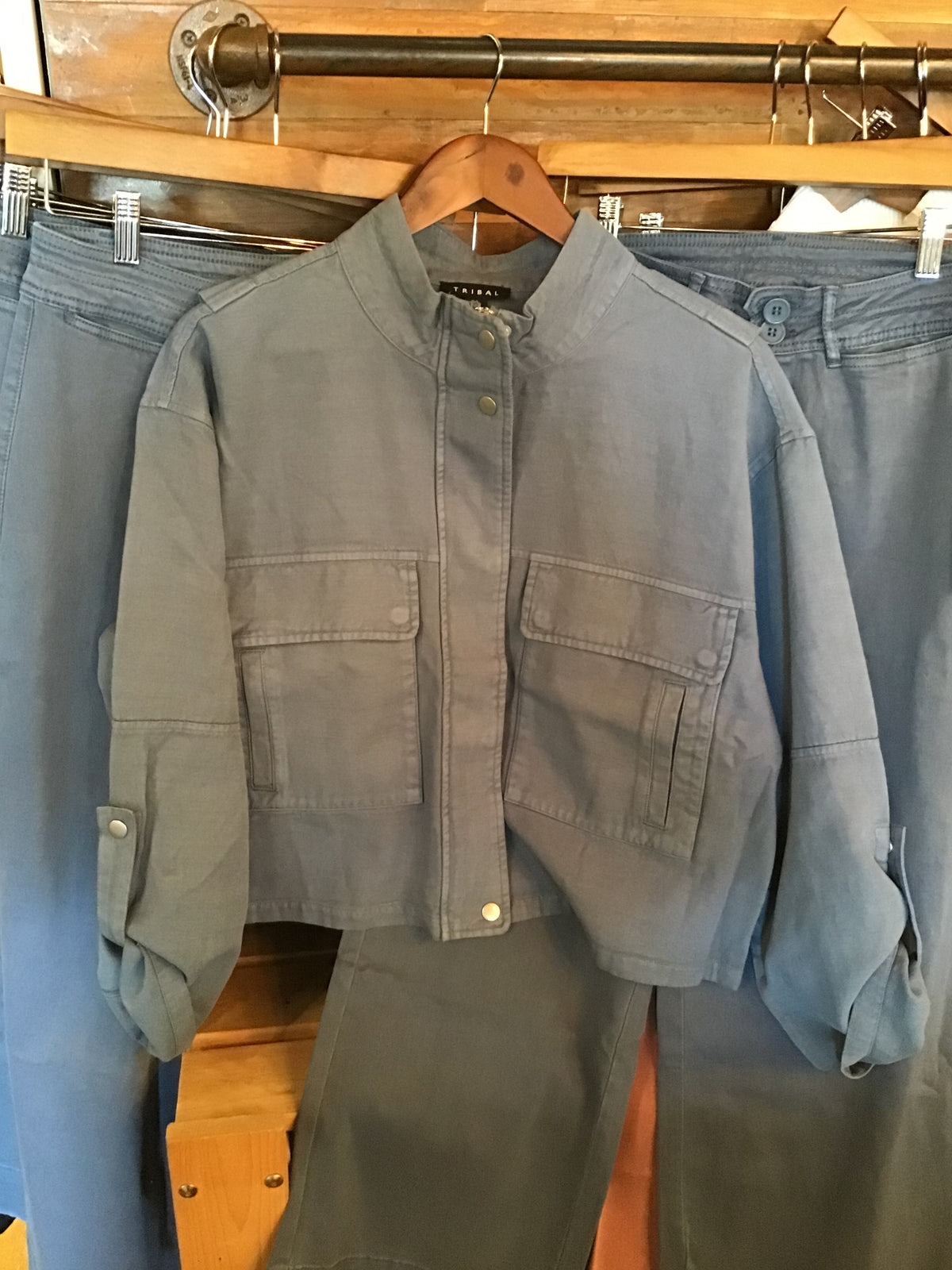 Slate Blue Jacket w/ Double Pockets
