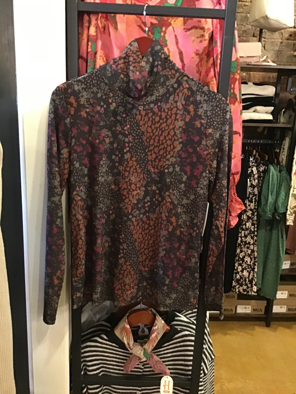 Plum Turtleneck Lined Top