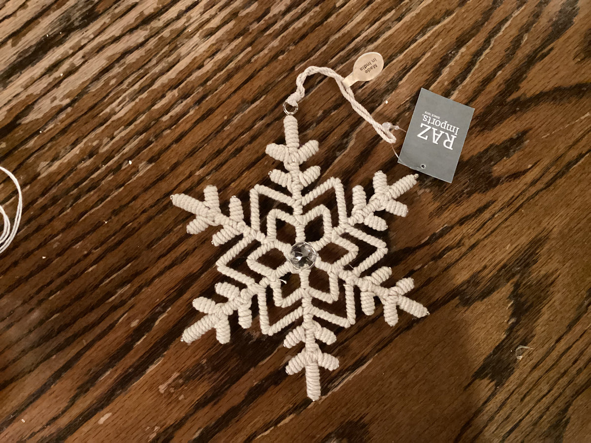 6.5 Wrapped Snowflake Ornament