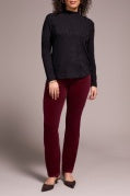 Black Long Sleeve Mock Neck Top