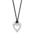 Cascade Open Heart Cord Necklace