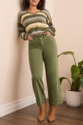 Chive High Rise Fly Front Palazzo