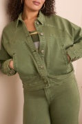 Chive Raglan Button Front Jacket