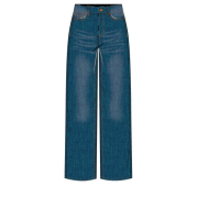 Antique Blue Petit Sophia Curvy Wide Jeans