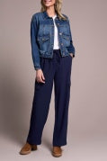 Antique Blue Jean Jacket w/ Sweater Friendly Sleeves