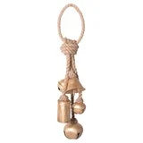13" Gold Metal Bells on Jute Hanger
