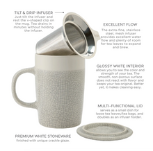 Load image into Gallery viewer, Crackle Glaze Tea Infuser Mug
