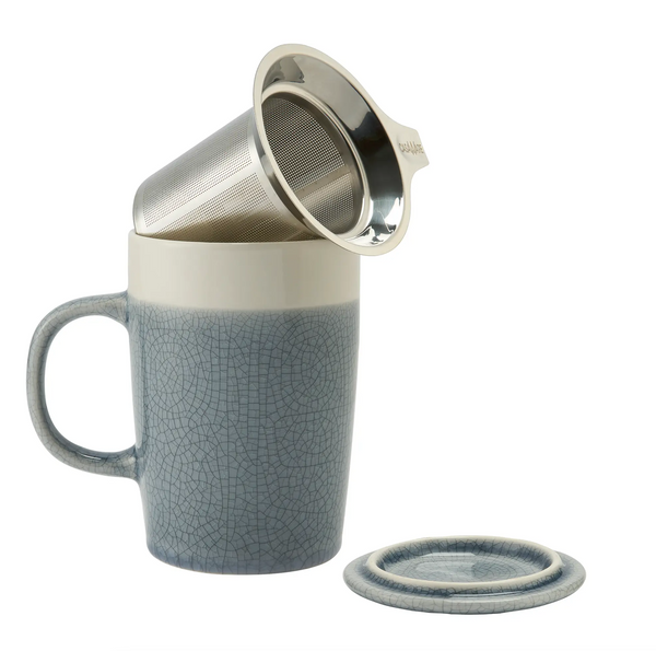 Crackle Glaze Tea Infuser Mug