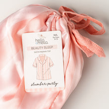 Load image into Gallery viewer, satin pink stripe sleeping shirt
